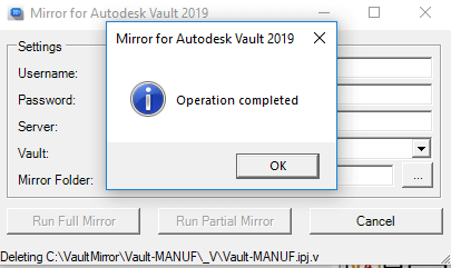 mirror for autodesk vault